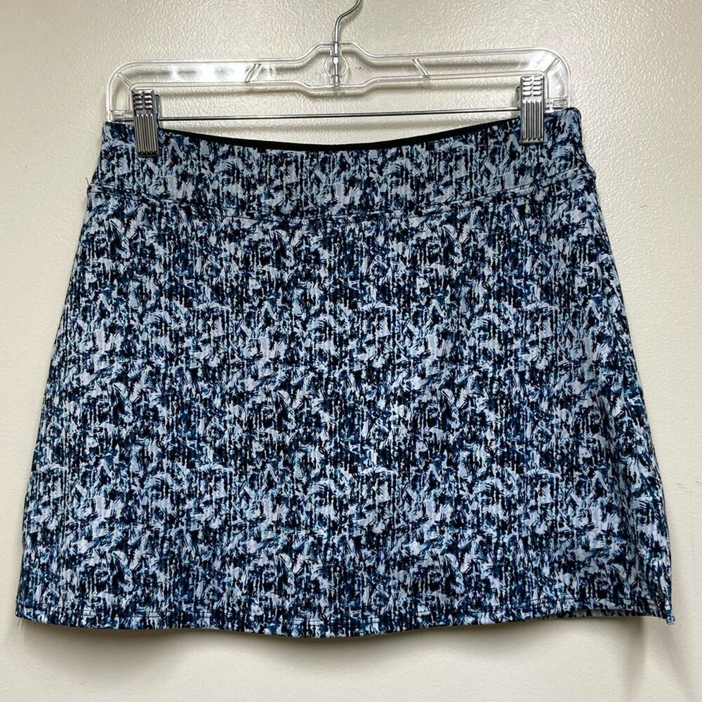 Tranquility by Colorado Clothing Navy Blue White Floral Print Golf Skort Size Sm